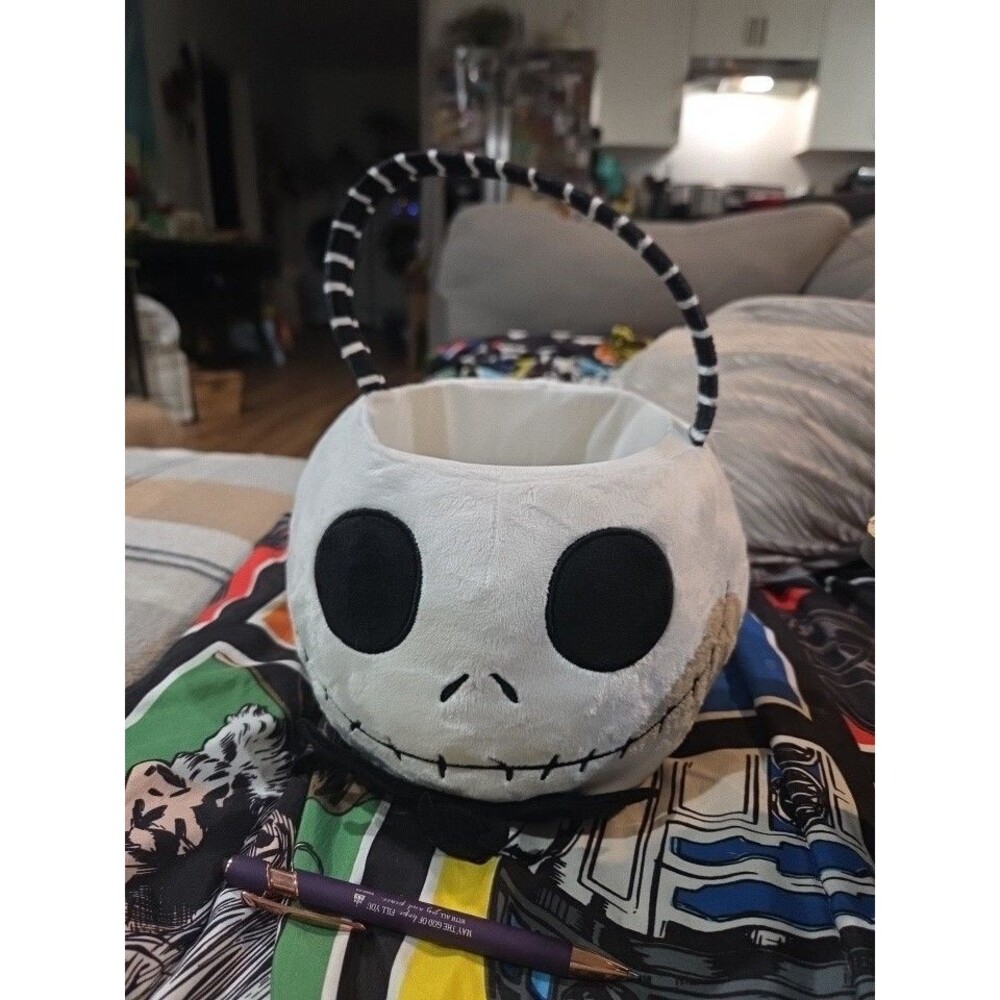 Nightmare Before Christmas Jack Skellington Plush Halloween Trick Treat Basket
